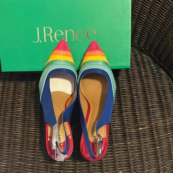 J.Renee Multicolor Slingback Heels - Picture 2 of 4